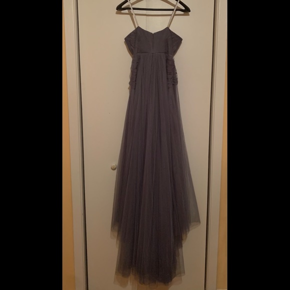 Monique Lhuillier Gray Bridesmaids Dress - Picture 5 of 6